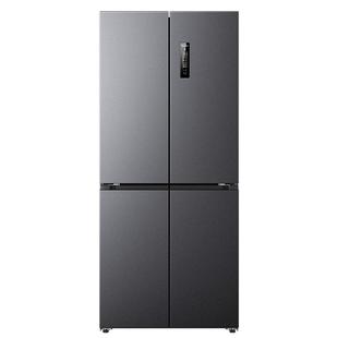 美菱无忧嵌420L超薄零嵌入式十字四开门风冷无霜家用冰箱官方正品