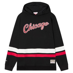 Mitchell&Ness卫衣勇士队公牛队美式连帽休闲运动冰球服情侣MN