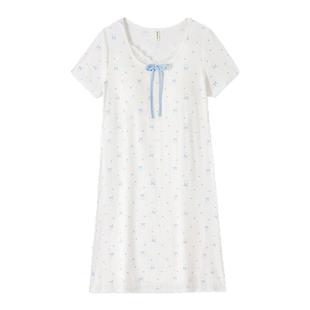 BE莫代尔睡裙女夏带胸垫可爱短袖睡衣女款夏季2025新款家居服女士