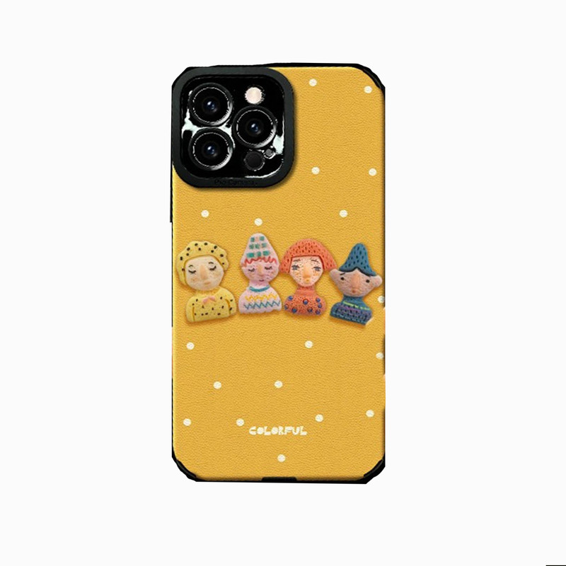 夏天多巴胺公仔羊巴皮适用苹果15Pro手机壳新款高级iphone16Pro/14Pro外壳网红爆款手提皮绳防摔手机套女款