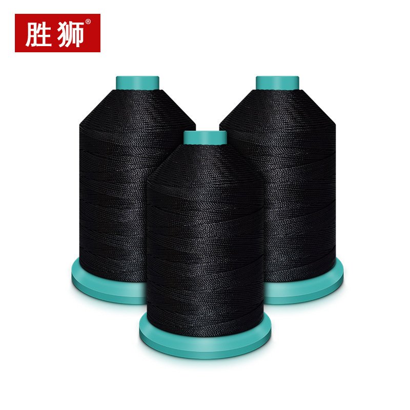胜狮黑色150D/2-18股高速缝纫机线生态树脂板500克/1千克卷装