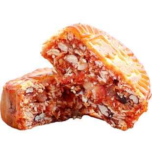 广州荔荣传统酒家金腿五仁火腿月饼老式正宗广东特产散装广式中秋