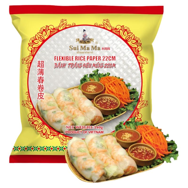 越南进口春卷皮水妈妈牌米饼米皮春饼炸春卷340g薄饼皮家用烘焙