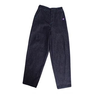 2025春夏新款色织锈花牛仔裤子酵洗纯棉舒适耐穿宽松休闲裤