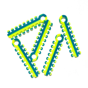 正畸 双色结扎圈双色结扎橡皮圈托槽圈牙齿矫正橡皮结扎圈20根/盒