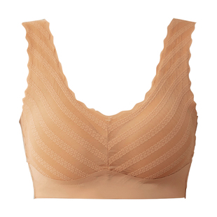 内衣女无痕大码妈妈中年妇女老年人女性背心50岁穿的美背一体文胸