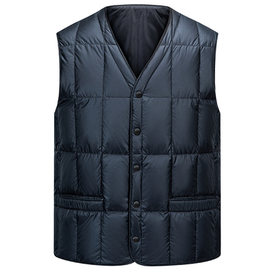 鸭鸭羽绒马夹百搭舒适V领爸爸装