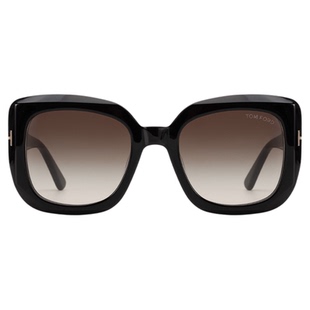 TOMFORD汤姆福特黑色T标墨镜TF1220复古摩登个性猫眼防晒太阳镜女