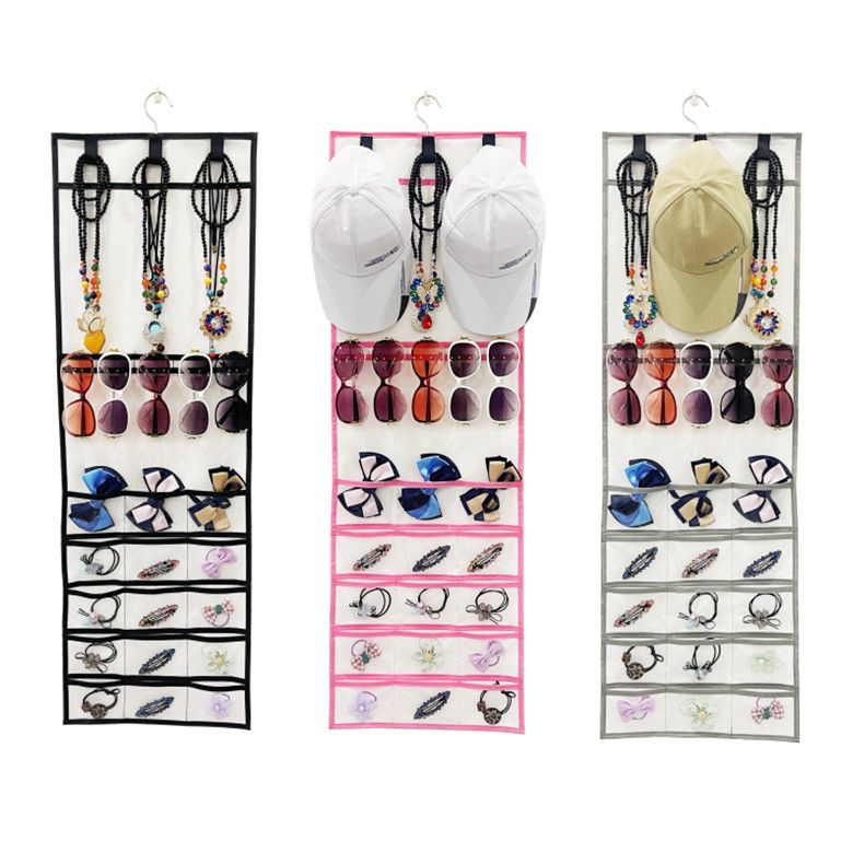 跨境新款收纳挂袋多功能珠宝首饰展示挂袋防氧化帽子眼镜整理袋