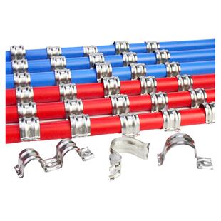 不锈钢排卡骑马卡管卡加厚连排16单边卡20固定水管卡扣联排线管夹