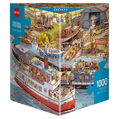 【26新品】HEYE拼图成人版1000一千片小镇码头高颜值治愈系高难度