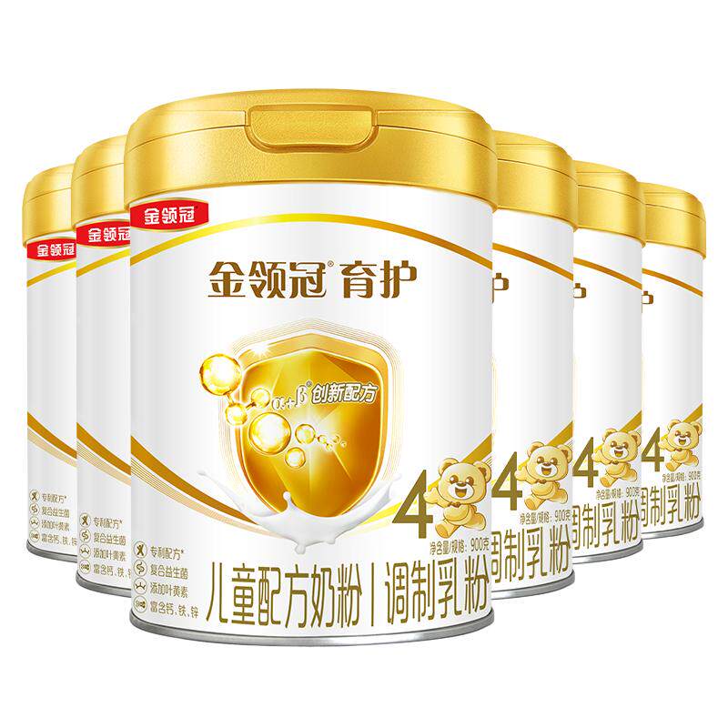 伊利金领冠育护奶粉4段900g*6