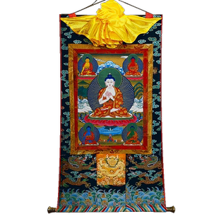 欧斯特五方佛矿物颜料唐卡阿弥陀佛装饰画大日如来墙壁挂画现货