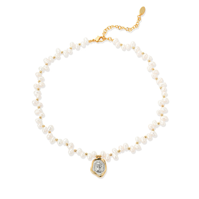 沈月同款许愿币珍珠项链女