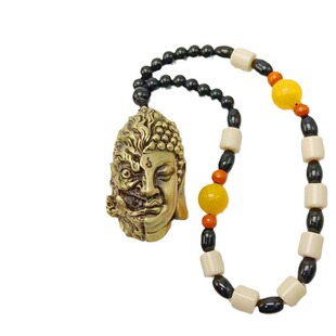 全黄铜一念成佛挂件念珠文玩手把件纯铜一面成佛神魔一念汽车吊坠