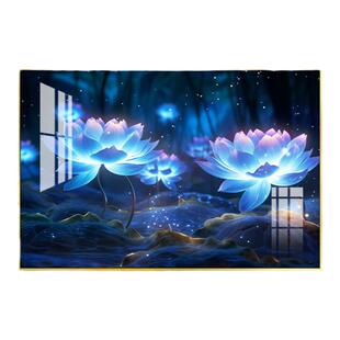 玄幻风格餐厅背景墙花卉装饰画轻奢高级感艺术画单幅饭厅新款挂画