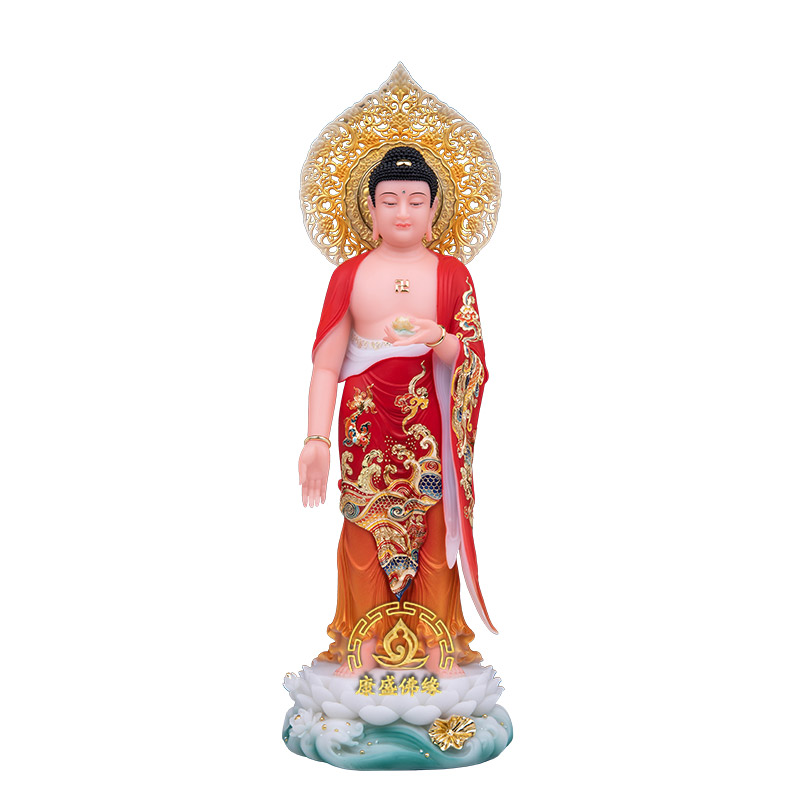 汉白玉西方三圣佛像家用供奉