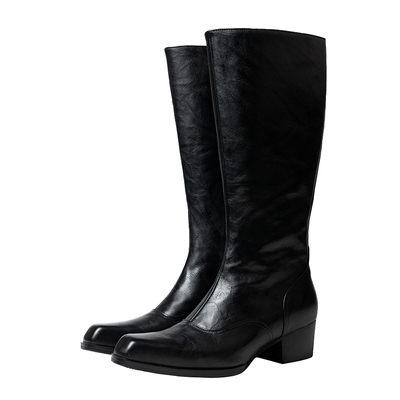 英伦风长靴子男款真皮马靴骑士靴