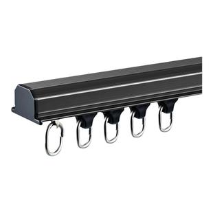 嵌入式隐形窗帘轨道超薄内嵌式静音滑轨预埋式滑道隐藏式顶装弯轨