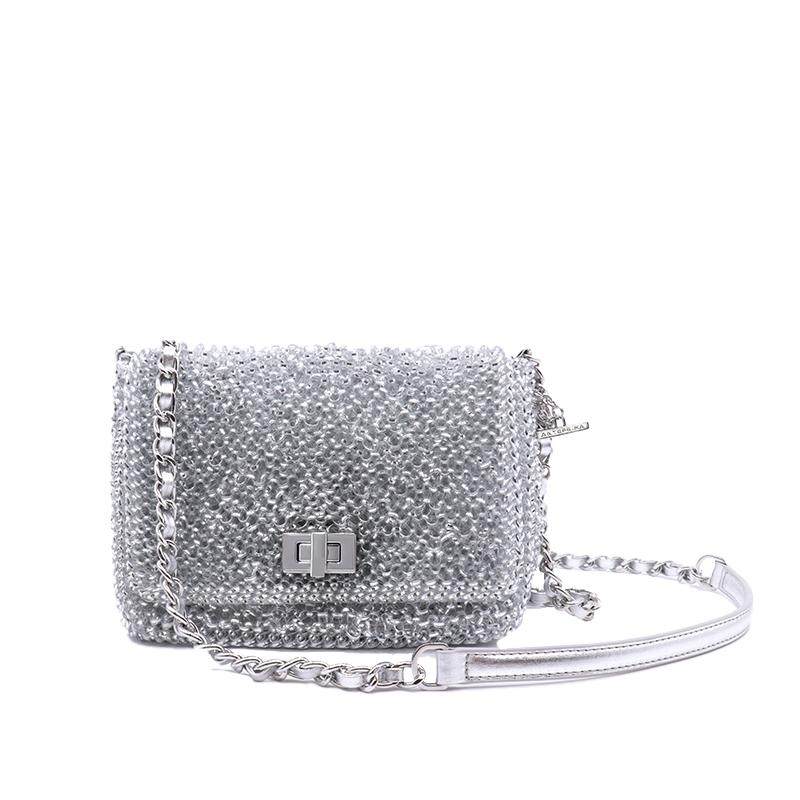 ANTEPRIMA/安蒂佩玛Lucchetto系列链条小方包单肩斜挎编织女包