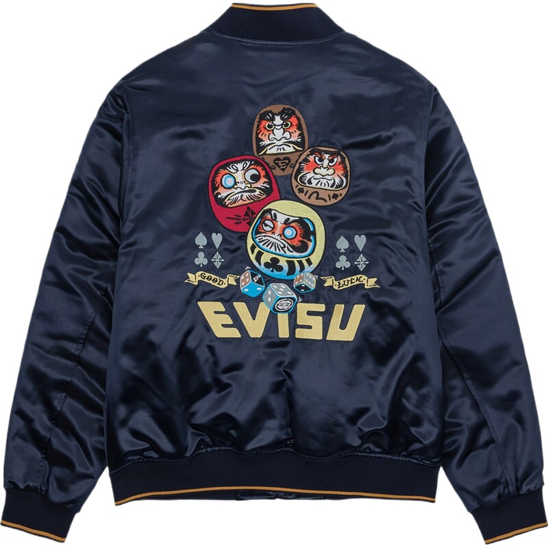 EVISU福神男达摩刺绣夹克