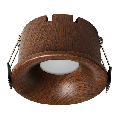 胡桃木筒灯嵌入式75mm中古风射灯