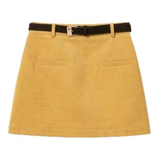 AZZHEN【莫奈花园】冬季高腰显瘦复古灯芯绒包臀半裙百搭显瘦短裙