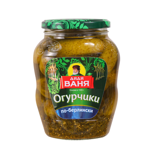 瓦尼亚老爹酸黄瓜法式酸青瓜俄罗斯进口腌制罐头下饭菜汉堡配菜