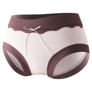 莱赛尔女士内裤100A益生菌加长裆巧克力礼盒装女生透气中腰三角裤