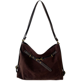 秋冬新款麂皮绒多功能背包大容量休闲单肩斜挎通勤托特包双肩背包