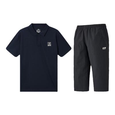 361运动套装男polo衫七分裤