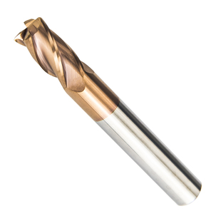 60度4刃R角钨钢合金铣刀牛鼻刀硬质合金钨钢圆鼻刀数控直柄立铣刀