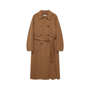 IMMI 25秋冬新品羊绒双面呢双排扣腰带大衣/长大衣/外套SOLSOL