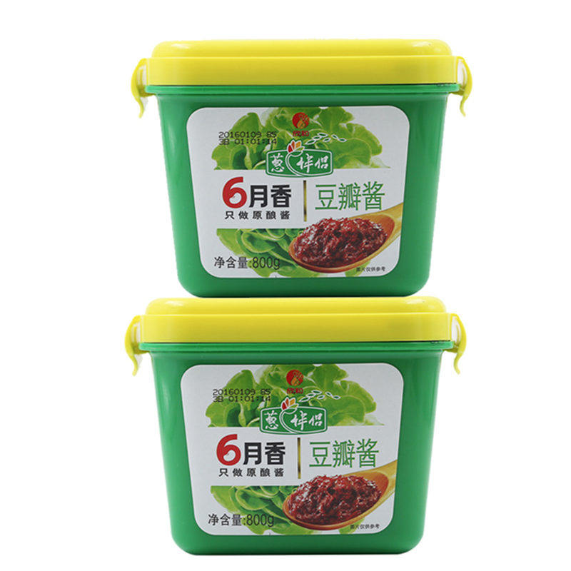 包邮 欣和葱伴侣6月香豆瓣酱800g*2盒 原酿酱六月香大豆酱