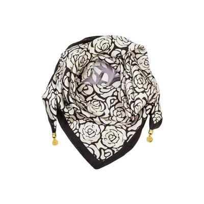 磁吸扣仿真丝丝巾四季方巾