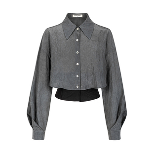 [清仓换季]无以幻象 x 陈太太CHENTAITAI   假两件收腰衬衫