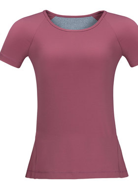 显瘦带胸垫短袖大码瑜伽服上衣女