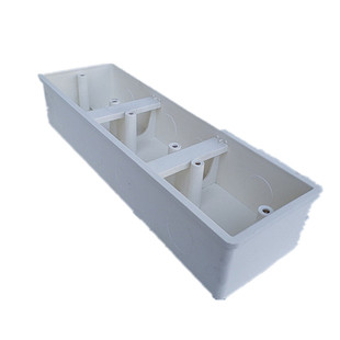 联塑PVC底盒三连合加深型线管三底盒 暗装86型开关插座暗装底盒线