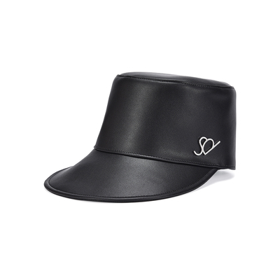 SeiCarinaY皮质平顶logo马术帽