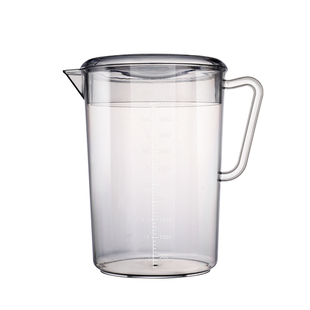 PC亚克力塑料冷水壶超大容量透明奶茶店专用泡茶壶食品级茶色量杯