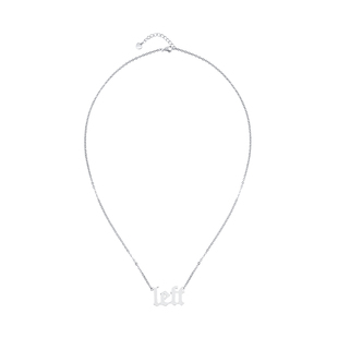 kevkev官方正品S925纯银镀金左航同款项链left定制字母吊坠卫衣链