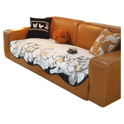 异形轻奢高级沙发垫2025新款直排皮沙发坐垫防滑盖布套罩冬季毛绒