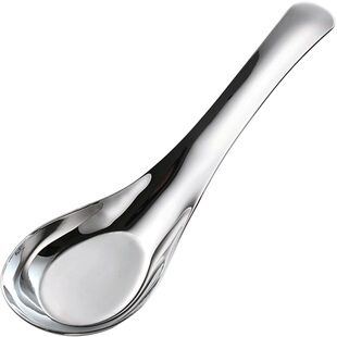 304不锈钢勺子长柄汤匙家用调羹儿童吃饭勺小匙羹成人大汤勺套装