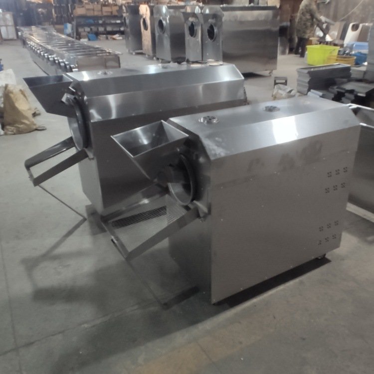 100型燃气炒干货机炒瓜子板栗机器 炒花生栗子机炒芝麻烘干机出口