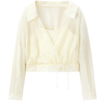 太平鸟女装年夏季款时尚假两件上衣A1CDE2493