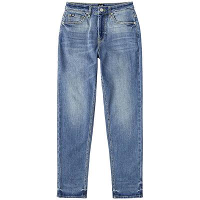 Lee磨毛中蓝色女保暖牛仔裤