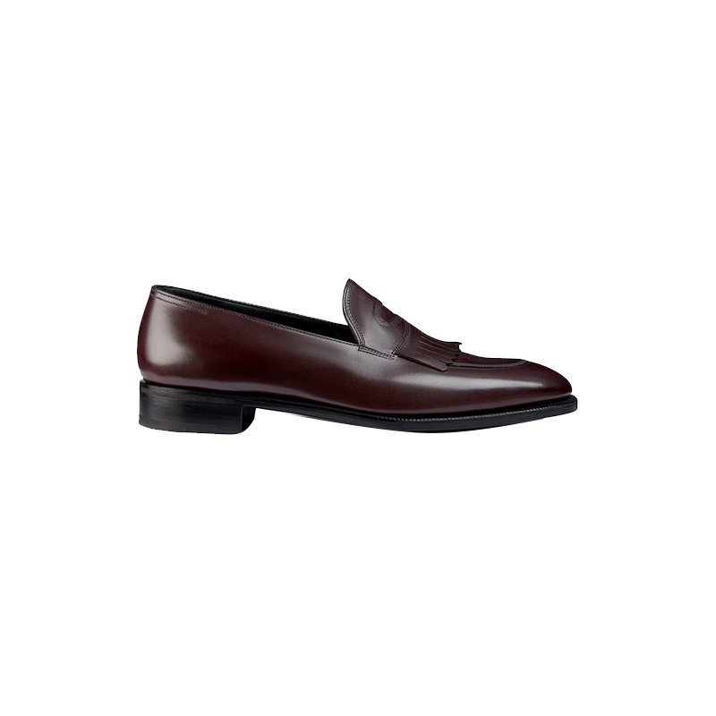【臻贵典藏】JOHN LOBB 男士BILLY深赤色皮鞋小牛皮固特异乐福鞋