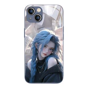 适用iphone17手机壳金克斯苹果14/16女15promax英雄联盟周边12/13暴走萝莉11新款xsmax男xr高级感x玻璃8plus