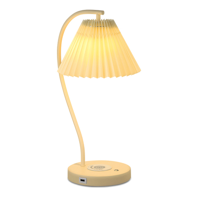 卧室床头奶油风无线充电装饰台灯