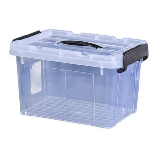 收纳箱塑料加厚加高收纳盒家用放衣服杂物储物盒简约透明大容量箱